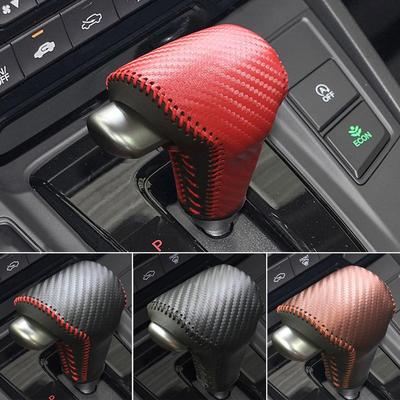 Leather Car Gear Head Shift Knob Cover Fit for Honda CRV CR-V 2017 2018 2019 2020 2021 Gear Shift Collars Accessories