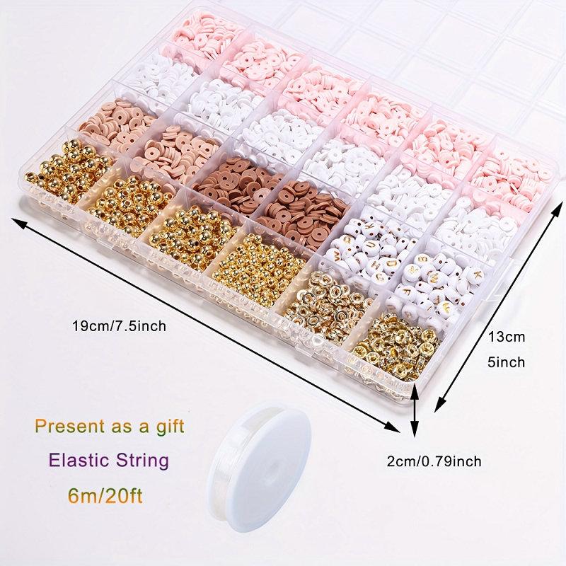 Style DIY Clay Beads Bracelet Making Kit Friendship Golden Letter Beads Kit for Jewelry Making Women Teen Girls Birthday Gift