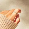 S925 Sterling Silver Ring Women's Simple Versatile Dopamine Colored Zirconium Diamond High-end Rainbow European and American Ring