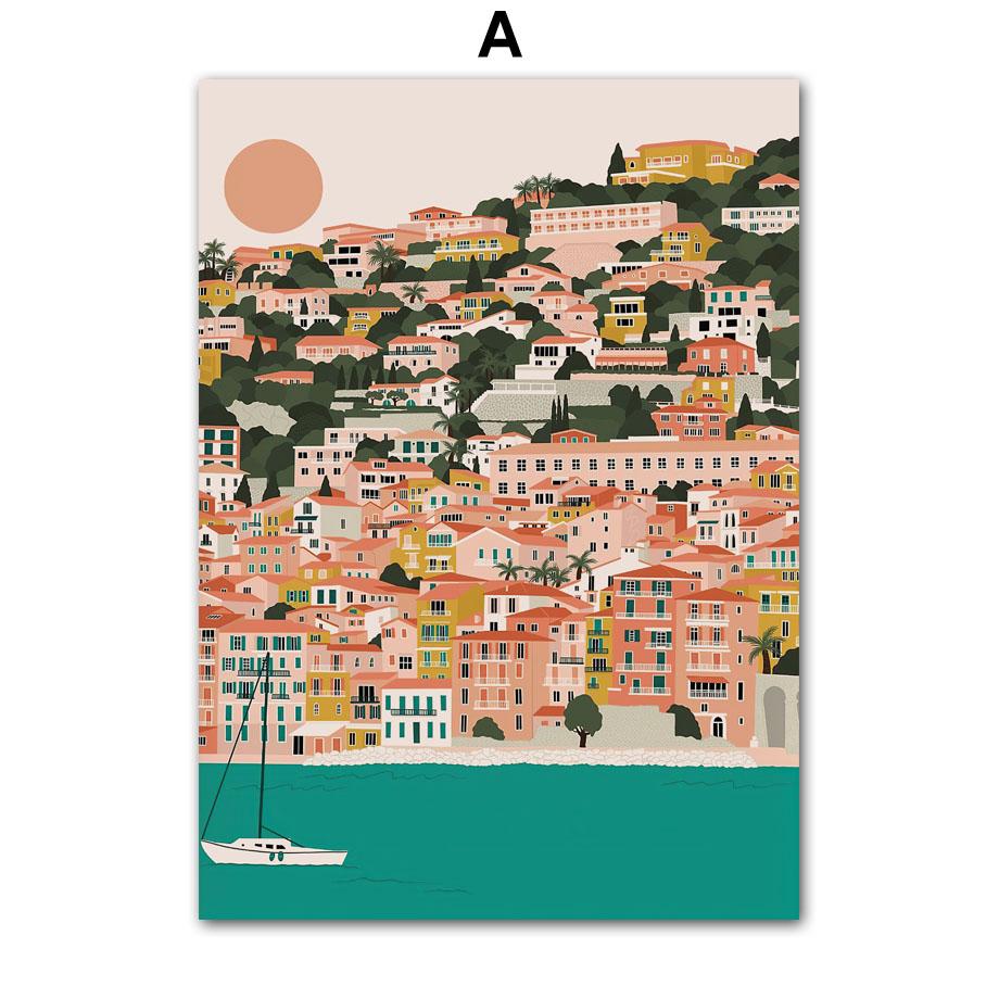 

Бохо Санторини Марокканские ворота дорожный постер и гравюра настенная живопись на холсте скандинавская картина для украшения стены гостиной 21X30cm No Frame