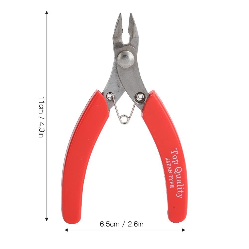 Red Handle Flush Cutter Stainless Steel Side Cutter Cutting Nippers  Hand-Made Jewelry