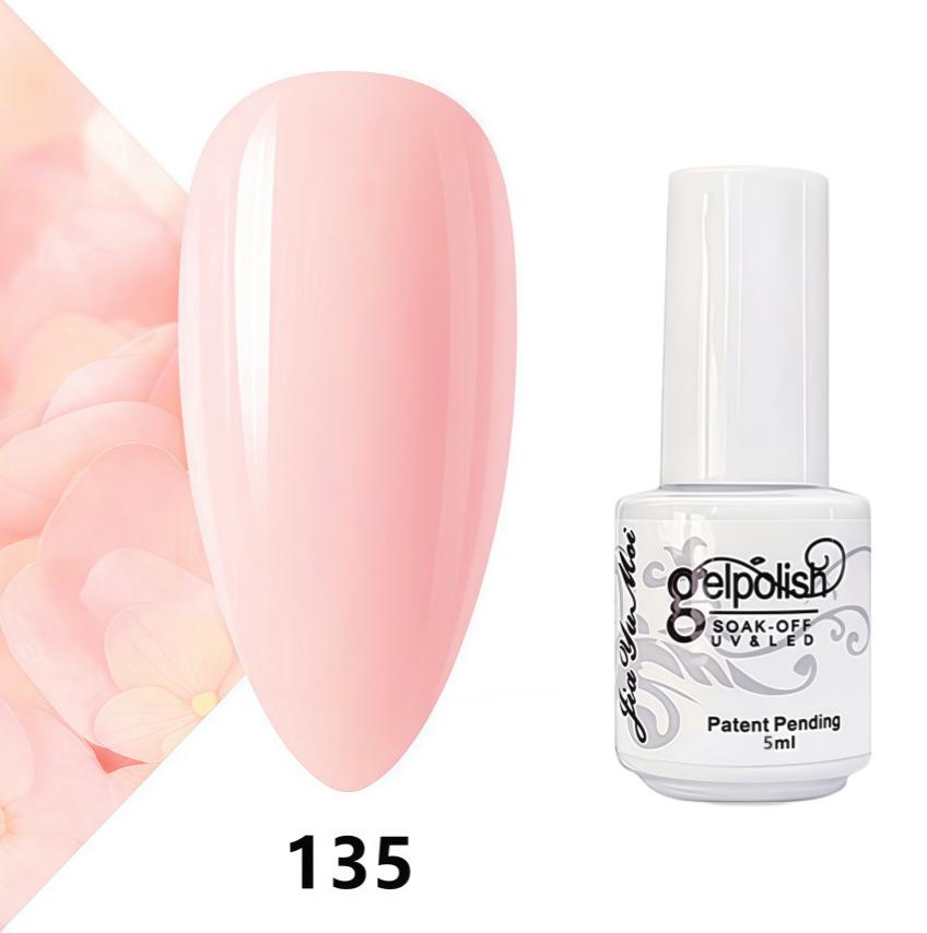 GELPOLISH Nail Art Set: Base, Top Coat, Transparent & White Gel Polishes