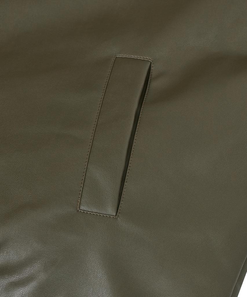 Standarderror 87-Stan104 Utility High-Neck Leather Padded Khaki