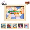 Textile Crafting Supplies DIY Fabric Art Kit, Handmade No-Sew Mosaic Wall Craft with Creative Home Frame, Beginner Friendly Cute Animals Layered