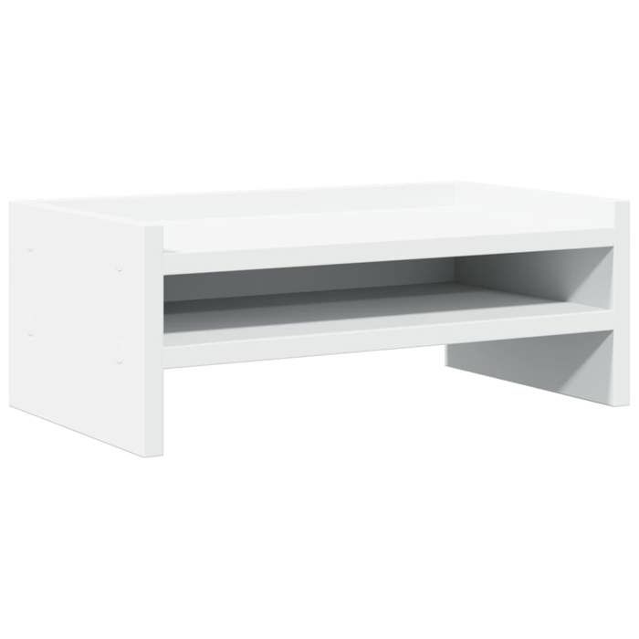 VidaXL Support de moniteur blanc 42x24x16 cm bois d'ingénierie, support d'écran, étagère de moniteur, base de moniteur 854715