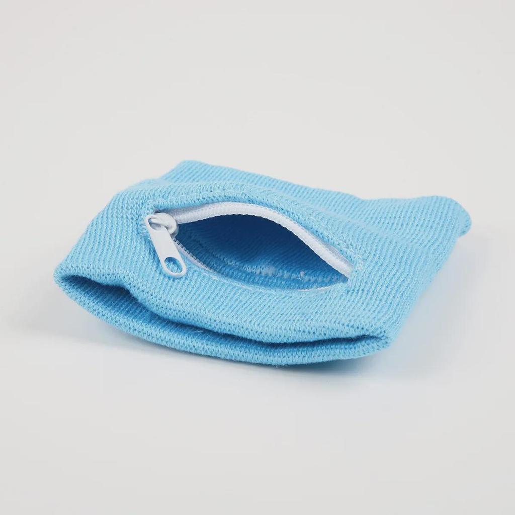 Breathable Cotton Sports Wrist Guard with Zipper Pocket for Running & Cycling