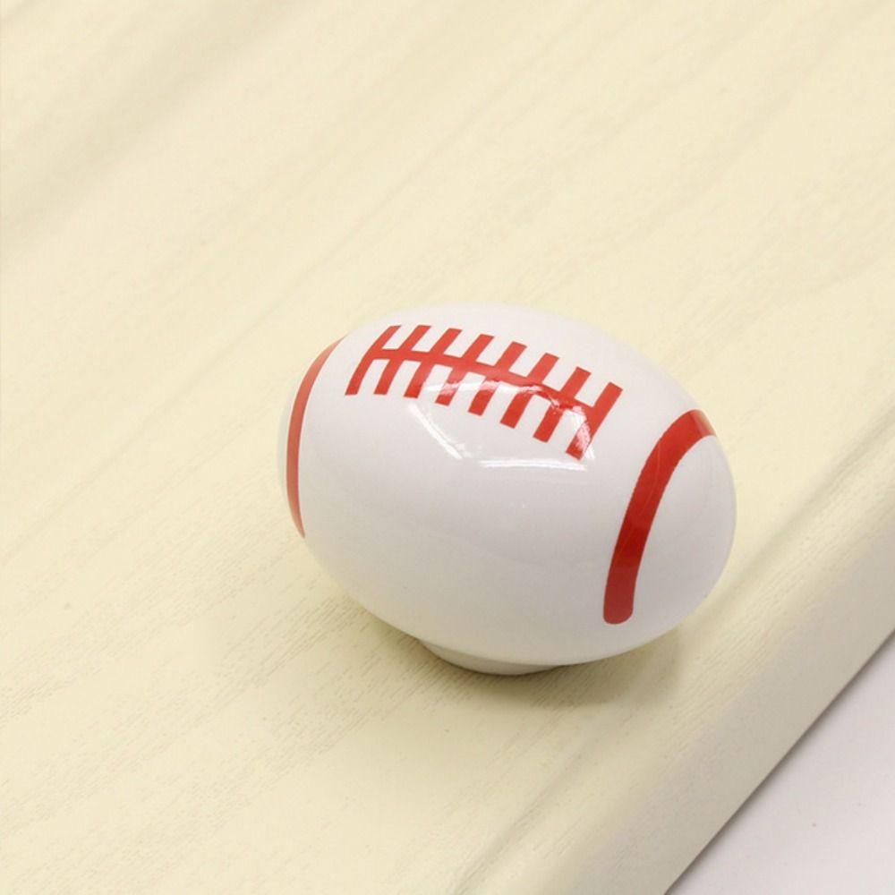 Football Shape Drawer Knobs Cute Style Cartoon Drawer Handle Cabinet Door Handle Kids Room