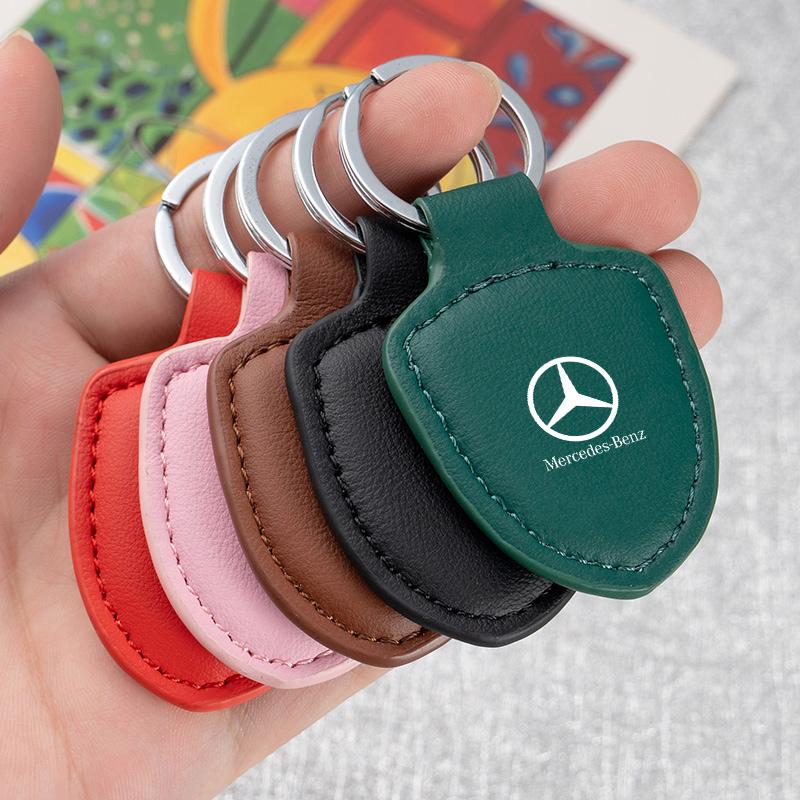 TSCEY1 New 2025 Leather Car Accessories Key Keychain Anti-lost for Mercedes Benz A C E S Class Series GLK CLA GLA GLC GLE CLS SLK AMG S