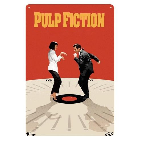 

Mfoever kPulp Fiction Movie Metal Poster Tin Sign xcm Collectable Plate Aluminum 20x30cm（7.8x11.8inch）
