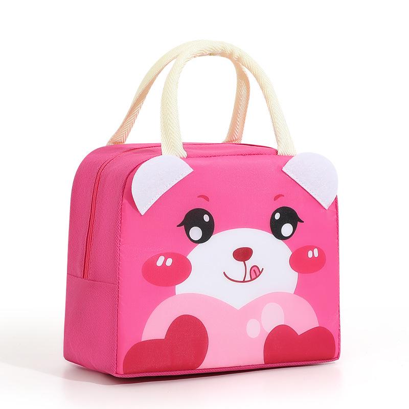 3D Cartoon Thermal Bento Bag - Insulated Lunch Box with Aluminum Foil Lining