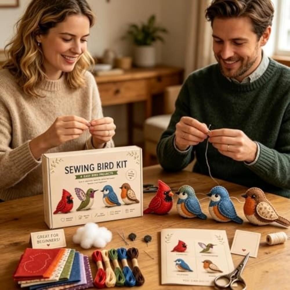 Cartoon Animals Handmade Sew Set Pre-cut Fabric Fabric Art Craft Set For Beginners