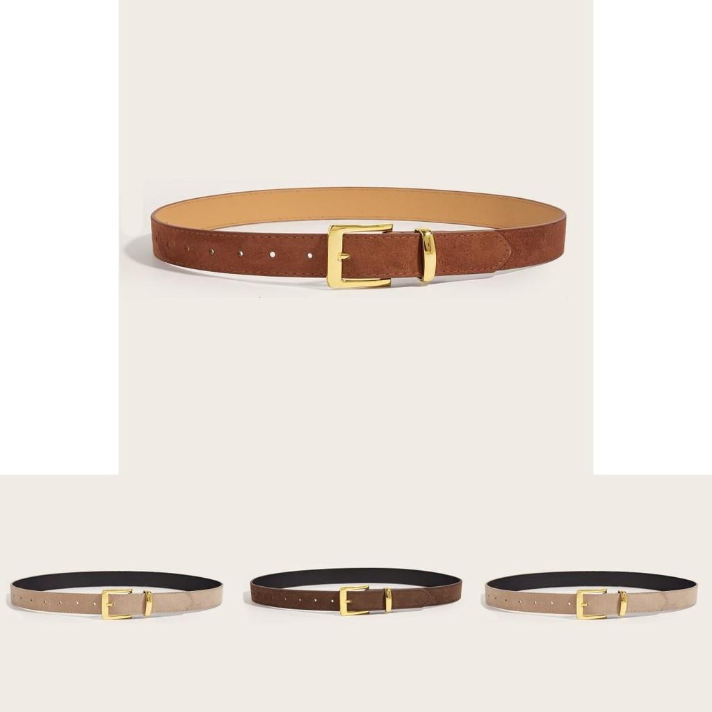 Classic Pu Leather Waist Belt With Metal Clasp For Casual And Office Look