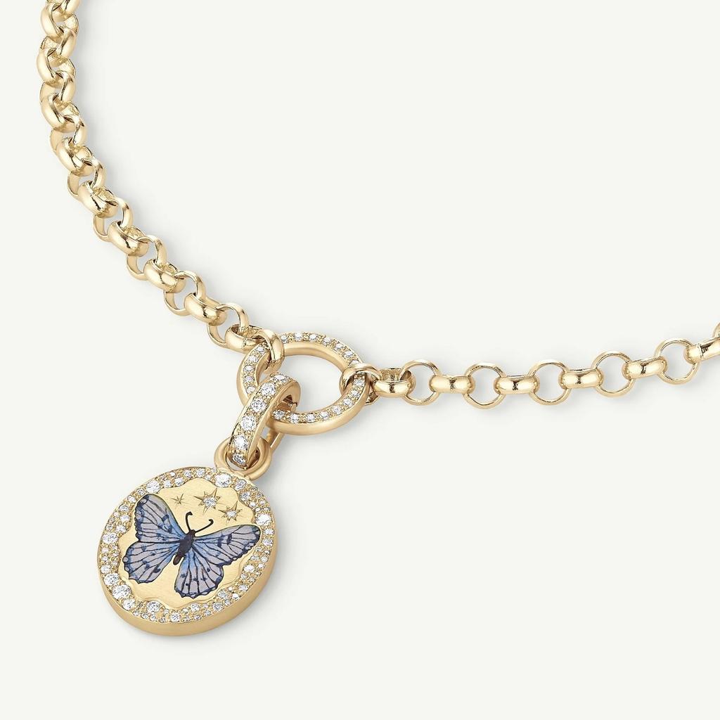 Painted Titanium Steel Butterfly Snake Dragonfly Swan Pomegranate Oval Diamond Necklace Fashion Light Luxury Love Collarbone Chain