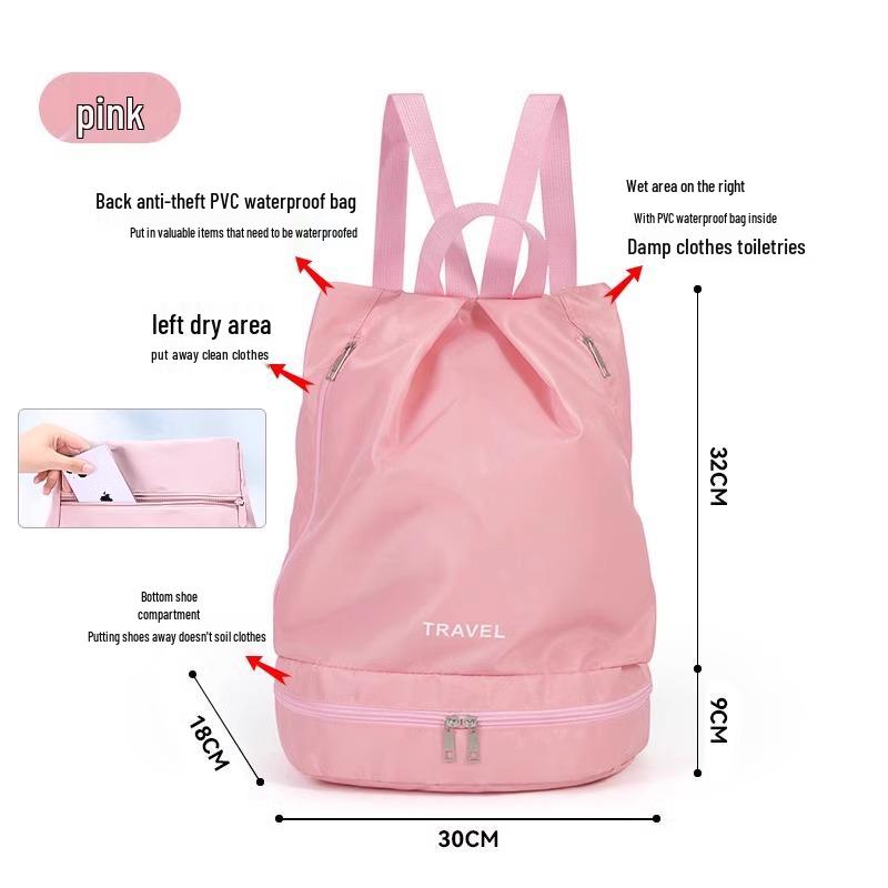 Waterproof Dual-Compartment Large Beach & Fitness Backpack