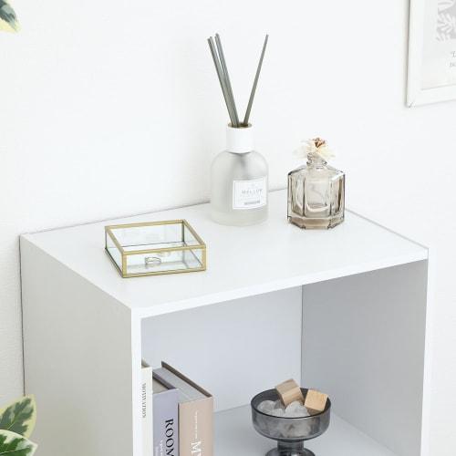 Fuji Boeki Color Box Bookshelf, 3 Tiers, 41.8cm Wide x 29cm Deep x 89cm High, White, Shelf, Storage Box, Assembly Required, 93501 43856