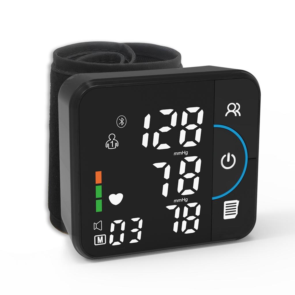 Digital Blood Pressure Monitor Upper Arm Bluetooth App Voice Broadcast LED Display Rechargeable BP Machine for Adults Elderly
