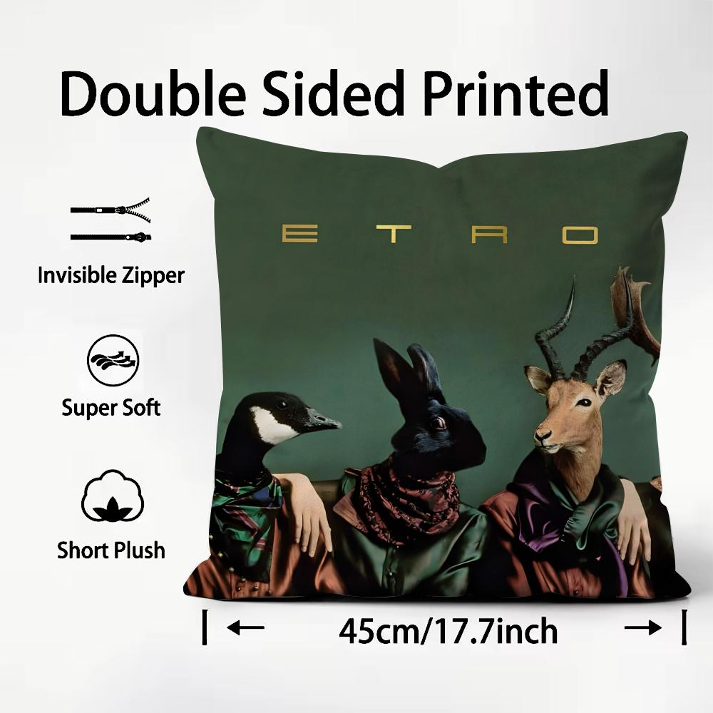 

EETRO Logo Cushion Cover Plush Fabric Soft DoubleSided Printed Sofa Warm Winter Home Child Gift Pillow Case 30x30cm