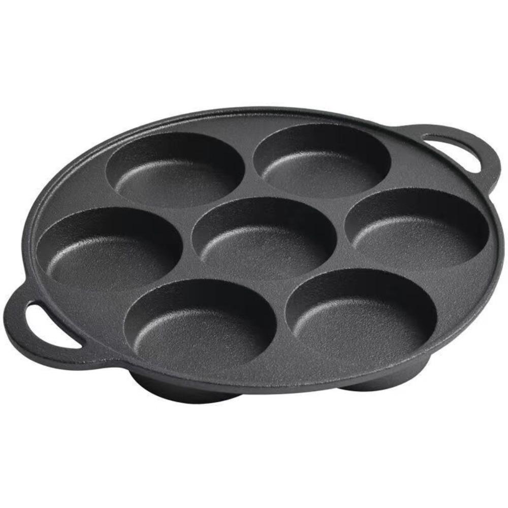 Non-Stick Fried Eggs Pot Efficient Kitchen Frying Pan Cookware 7 Hole Omelette Pan  Commercial