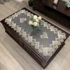 European Rectangular Coffee Table Mat, American Western Tablecloth, New Chinese Solid Color Fabric, Lace Desk Cover, Dust Cover