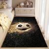 Flaming Soccer Ball Pattern Rug Suitable for use as an anti-slip game mat for living room and bedroom sofas