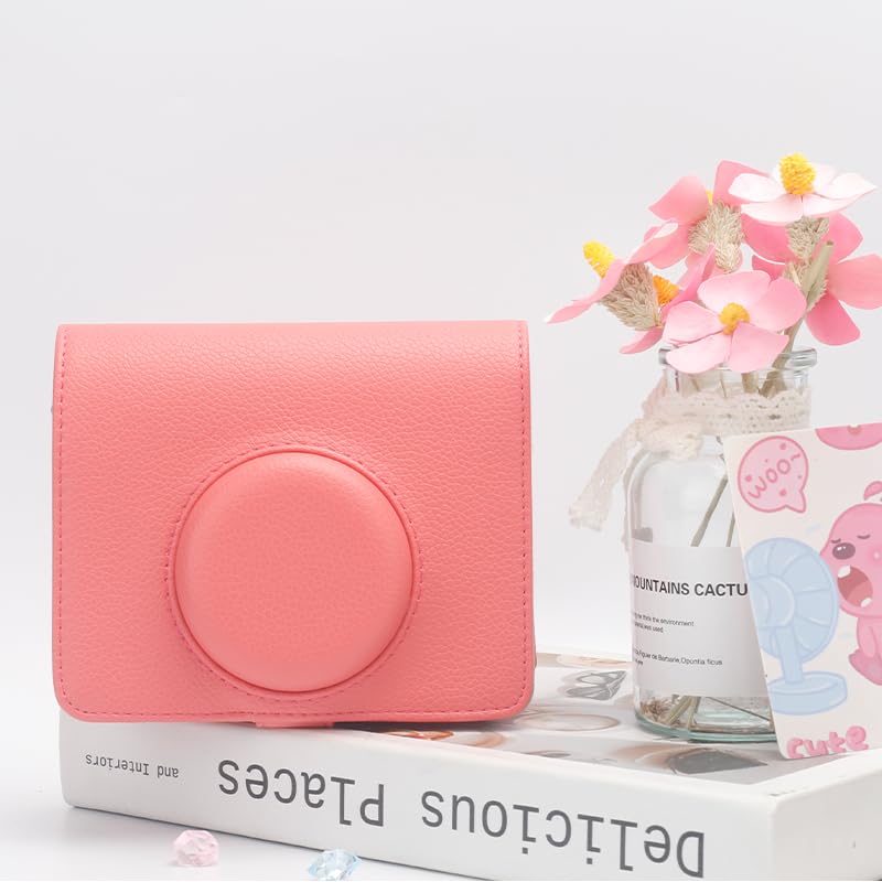 Fujifilm Instax Mini Evo Camera Instax Mini EVO PU Leather Protective Case with Adjustable Shoulder Easy Instax Camera Full Easy To Carry Case, Strap,