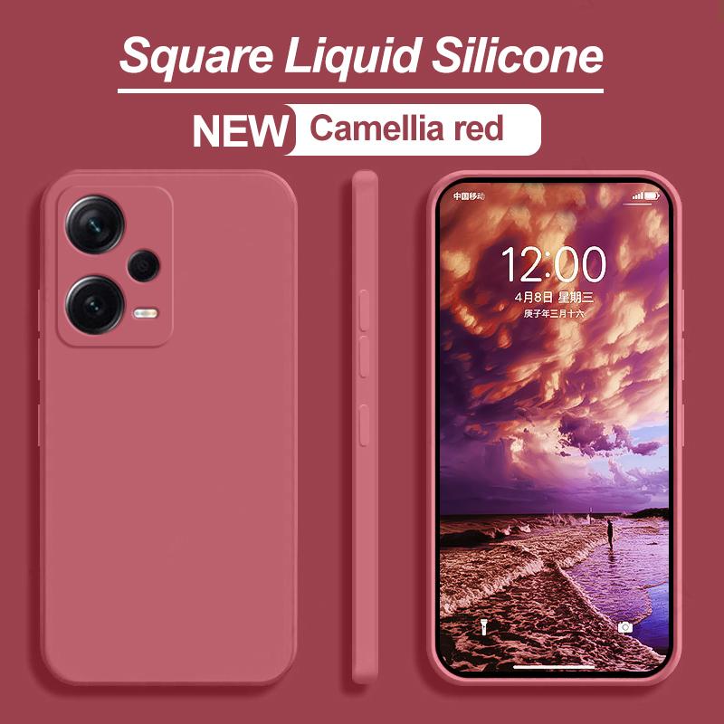 Für Redmi Note 12 Pro Hülle Quadratische Flüssigsilikon Handyhüllen Für Xiaomi Redmi Note 12 Pro Plus Note12Pro 4G Note12 Pro Weiche Hülle