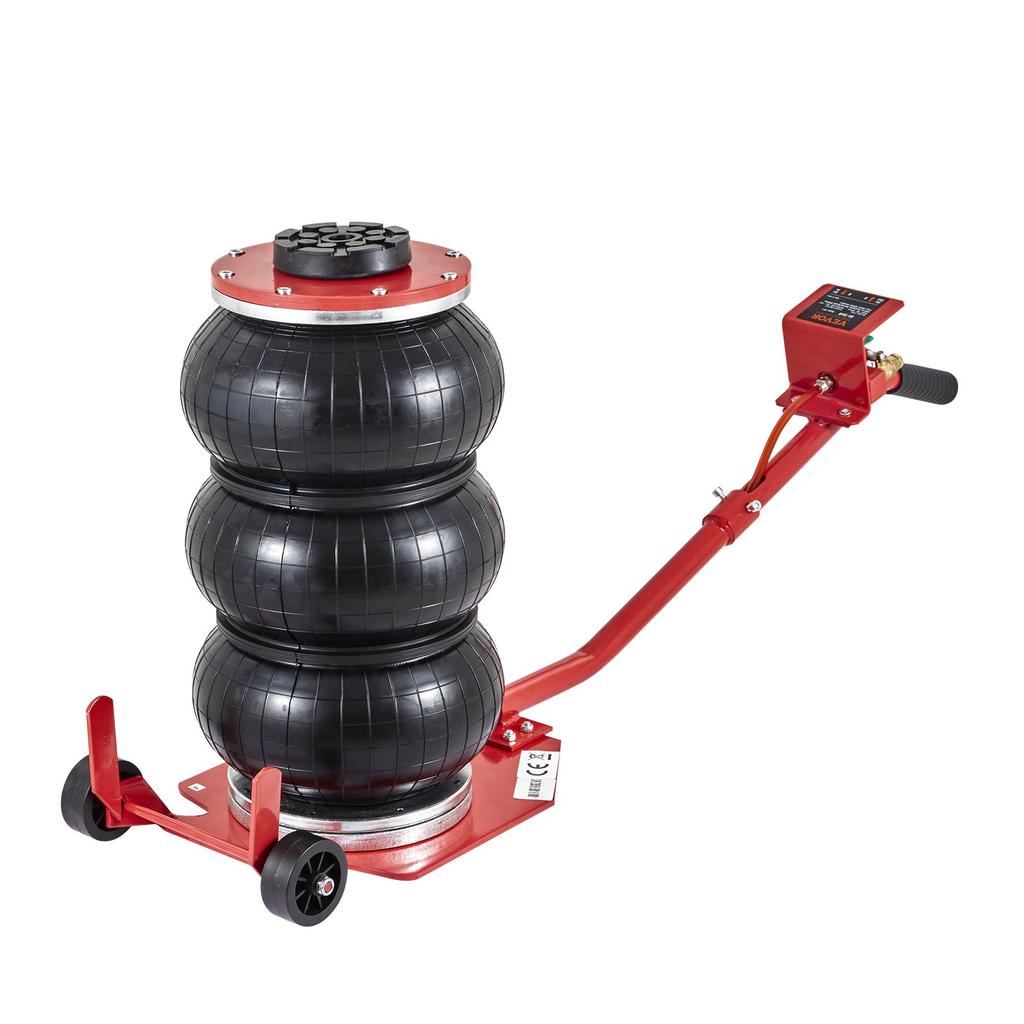 VEVOR Air Jack, 3 Ton/6600 lbs Triple Bag Air Jack, Airbag Jack with Six Steel Pipes, Lift up to 17.7 inch/450 mm, 3-5 s Fast Lifting Pneumatic Jack