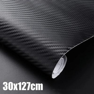 30x127cm Pellicola adesiva in rotolo 3D in fibra di carbonio per auto, fai da te, pellicola in vinile, per interni auto, decalcomanie decorative in fibra di carbonio