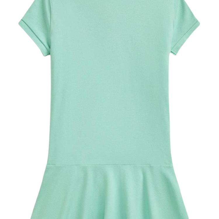 Polo Ralph Lauren Polo Dress Stretch Mesh Polo Short Sleeve Parrot Green Kids dresses CWPODRSG3D21005-300