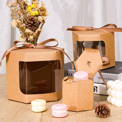 Kraft Gift Boxes with Window Homemade Soap Box for Jewelry Candy Wrapping Chocolate Display Boxes Wedding Birthday Party Favor