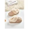 Winter Velvet Thickened Cotton Slippers for Women, Anti Slip and Warm for External Wear, Household Slippers for Indoor Use, Winter Cotton Slippers