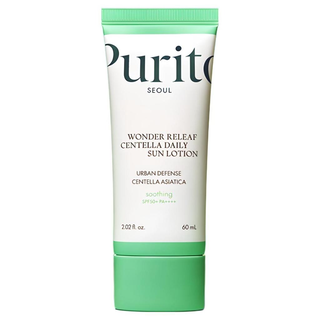 Purito Seoul Wonder Releaf Centella Daily Sun Lotion SPF50+ PA++++ Soothing Hydration 60ml