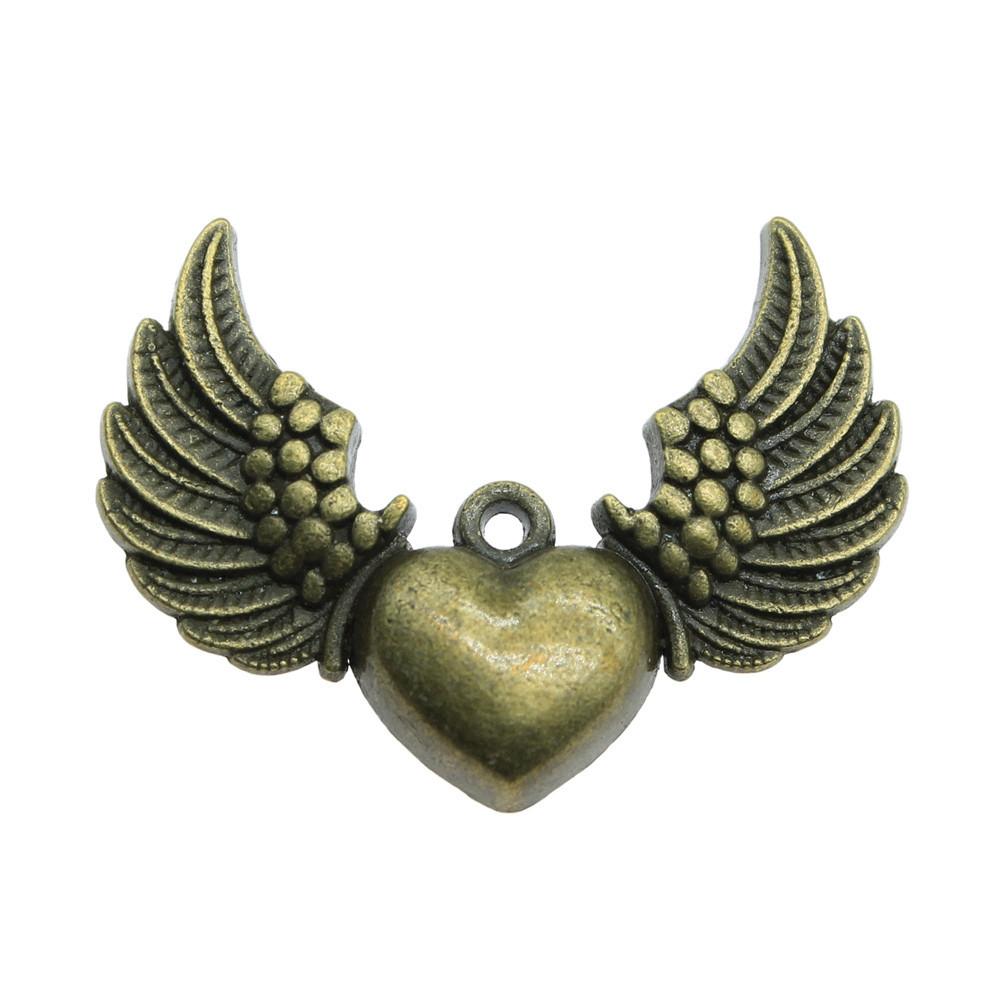 Feather Wing Charms Antique Alloy Pendants For Bohemian Jewelry Making
