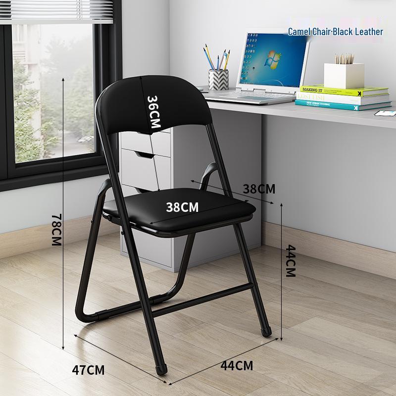 Compact Folding Chair with Backrest for Home, Office, or Dining