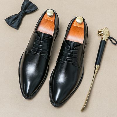Zapatos de Cuero Clásicos de Punta para Hombre Zapatos de Banquete Boda Zapatos Casuales de Carrera de Negocios para Hombre Zapatos Formales para Caballero