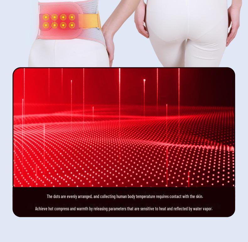 Ultra-thin Breathable Lumbar Support Waist Trainer for Yoga with Strong Self-heating Support