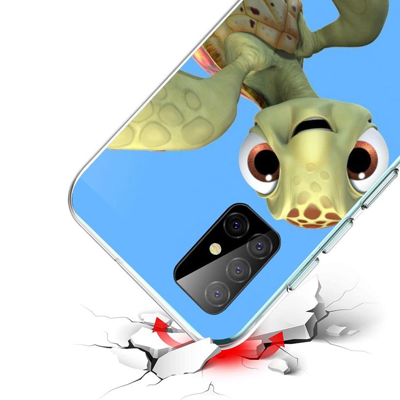 Cartoon Sea Turtle Tortoise Cover Phone Case For Samsung Galaxy A12 A22 A32 A52 A72 A02S Phone Case Note 20 Ultra 10 S10 Plus A5