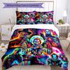 3pcs Halloween horror Bedding Set Duvet Cover Closure Includes 1 Duvet Cover & 2 Pillowcases, Soft and Comfortable for All Seasons.