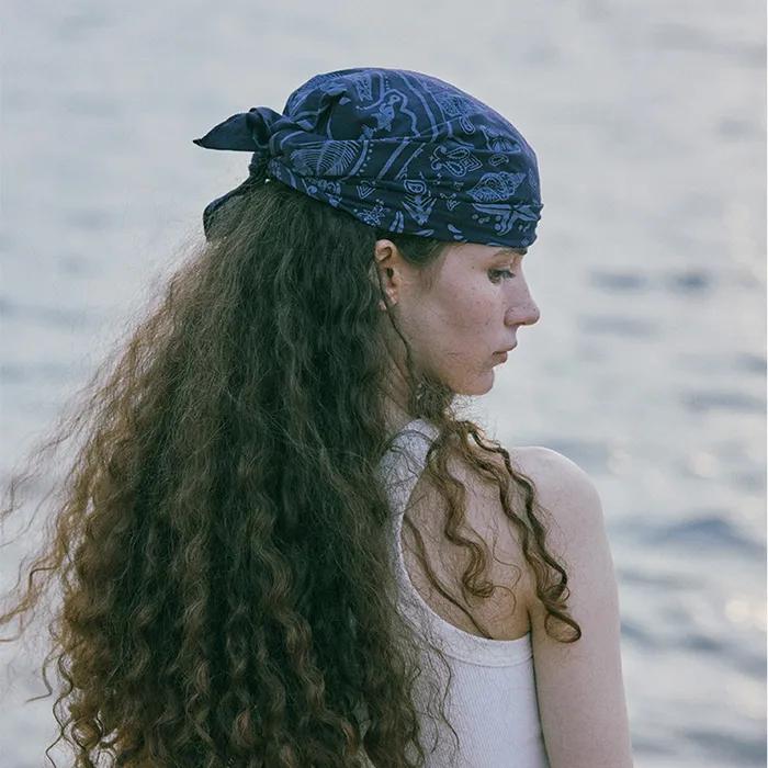 Paisley 9202 Navy Cotton Bandana