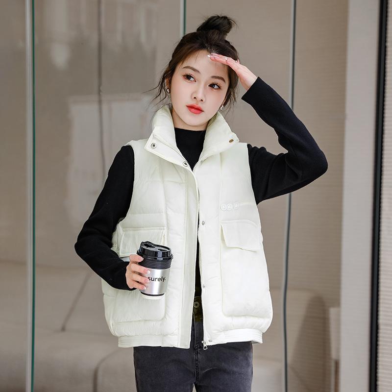 Down cotton vest women's autumn and winter new foreign versatile loose vest vest is popular this year