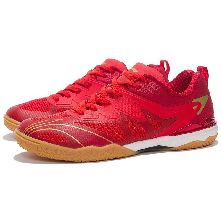 Li Ning Qilin 2.0 Stolní tenisové soutěžní tréninkové boty s nízkým profilem Pánská obuv Plamenně červená APPR001-1