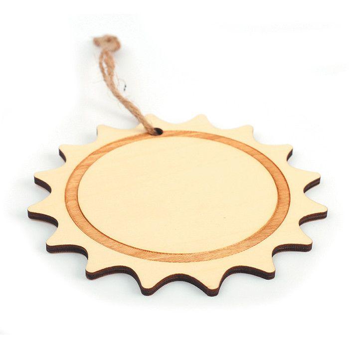 Soleil à décorer en bois - GRAINE CREATIVE - 120mm - Couleur beige - Mixte