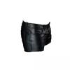 2024 European & American Solid Color PU Men's Casual Super Short Leather Pants