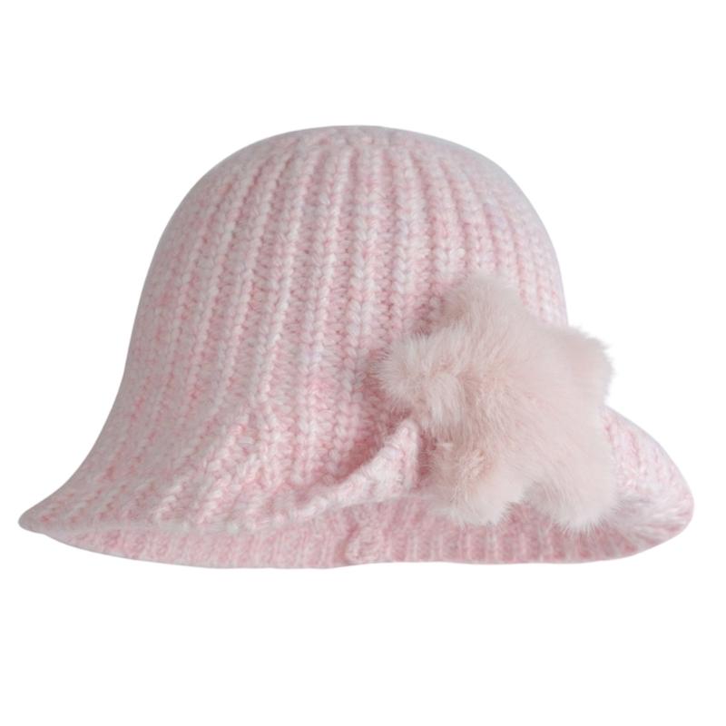

Unisex Star Decorated Cap Soft Breathable Winter Hat Sun Protections Fisherman Styles Cap for Daily Use рожевий
