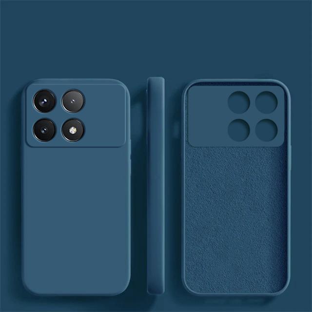 

Для Poco X6 X 6 Pocox6 Pro 5G чехол роскошные жидкие силиконовые чехлы для телефонов для Xiaomi Poco X6 X 6 Pro Pocox6 Pro 5G противоударный мягкий чехол For Poco X6 Pro синий