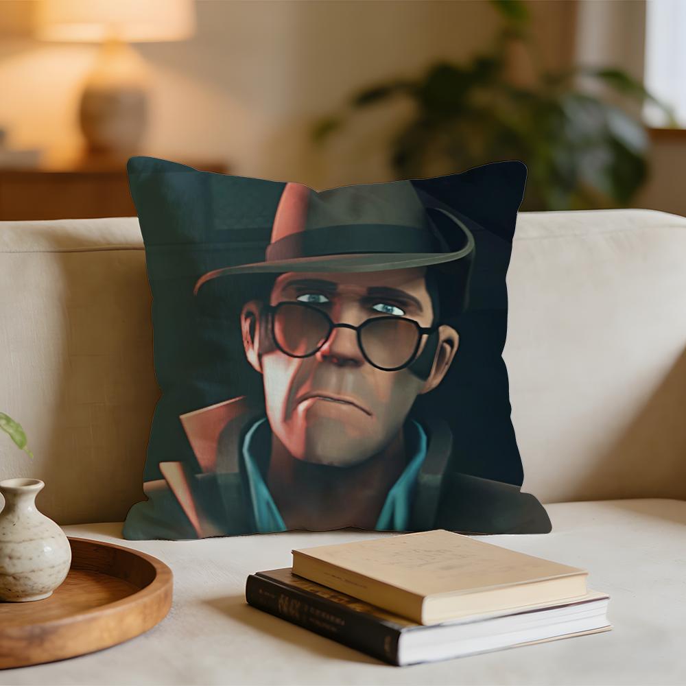 

Game Hot TTeam FFortress 2 TF2 Cushion Cover Short plush pillowcase for bed sofa carwashable 30x30cm