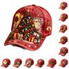 Baseball for Men Women, Retro Curved Christmas Digital Print, Vintage