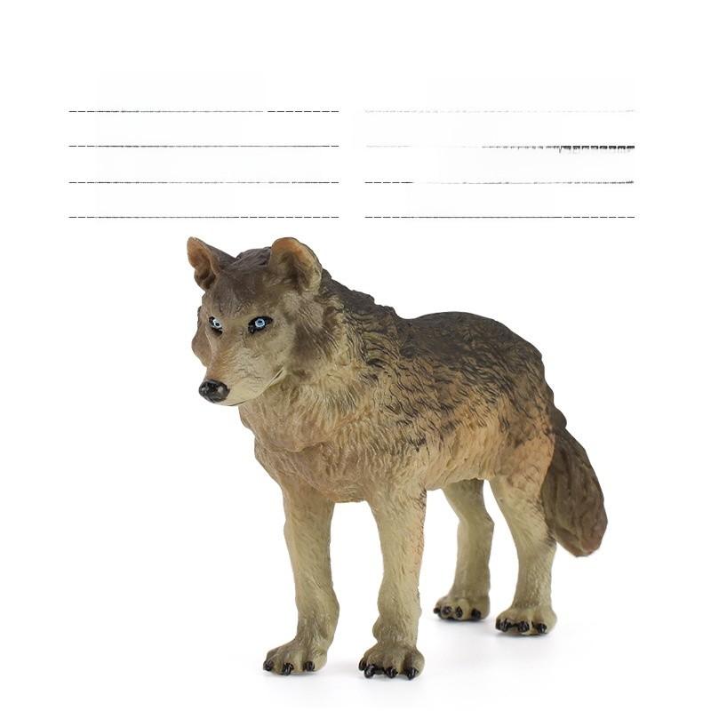 Wild Animal Landscape Pvc Wolf Pack Figurines With Static Display For Collectors And Decor
