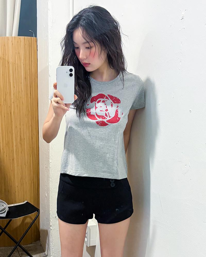 HAVISM Hvsm Rose S/S Tee(Grey)