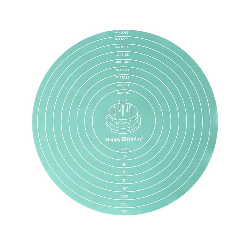 Cake Turntable Pat Silicone Baking Mat For Cake with Size Non-stick High Temperature Resistant Bake Tool Kitchen Gadget